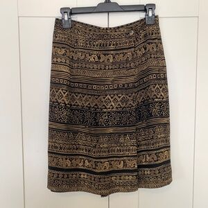 Vintage Jones New York Black and Gold Pencil Skirt